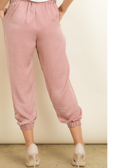 Silky Relaxed Jogger Bottoms - Picture 2 of 4